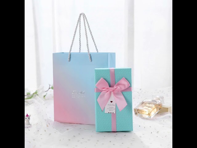 Orange Cosmetic Paper Box Makeup Sets Ribbon Cosmetic Packaging Box