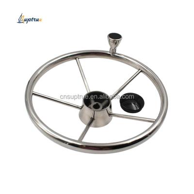 China Marine Parts Yacht Accessories Stainless Steel Steering Wheel for Boat Boat Yacht for sale