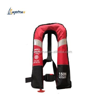 China Marine Lifesaving 150N 33g Co2 Cylinder Marine Inflatable Life Jacket With CE Certificate for sale