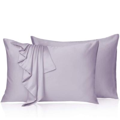 China 2 Pack Silk Satin Soft Silk Pillowcase For Hair And Skin Soft Covers And Pillow Cases Super Luxury With Envelope Closure LILAC PURPLE for sale