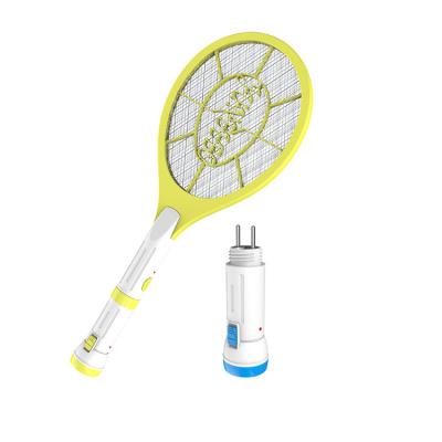 China Hot Selling Amazon Mosquito Bug Zapper Disposable Mosquito Bat Racket Electric Mosquito Swatter With Super Bright LED Light Torch for sale