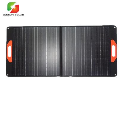 China Protable Multi Purpose Laptop Solar Charger Foldable Portable Solar Panel 100w Folding Solar Panel For Phone for sale