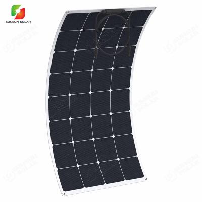 China Flexible solar panel etfe 20A high efficiency thin film mono flexible solar panel 110w solar panel for boats for sale