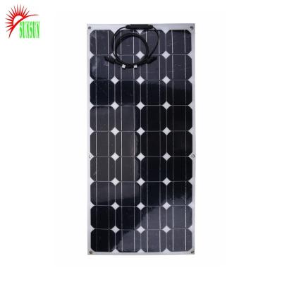 China 20A 20% High Efficiency Flexible Mono Solar Panel 12V 24V 100W Thin Film Flexible Solar Panel For Boats for sale