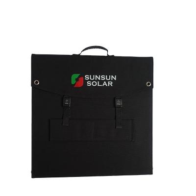 China SUNSUN OEM/ODM 100W Monocrystalline Cell Folding Mono Cell Solar Panel Charger with 32V Output for Generator for sale