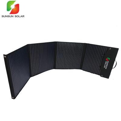 China Outdoor Portable Material Solar Power Bank 200w 18V Solar Panel Charger Foldable Solar Panel Cover For Travel Camping for sale