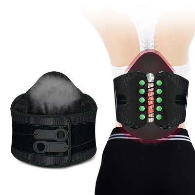 China Adjustable Comfortable Breathable Drawstring Pulley System Adjustable Waist Back Brace Lower Back Brace Orthopedic Lumbar Support Belt For Back Pain for sale