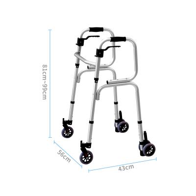 China Stainless Steel Lightweight Leg Folding Exercising Elder Walker ZXQ-001 for sale