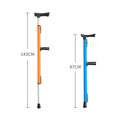 China Power Aid Crutches Adjustable Foldable Axillary Walking Stick For Young People With Disability for sale