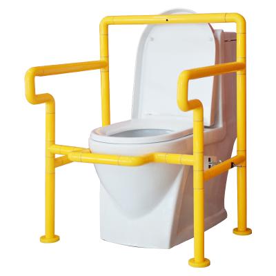 China Safety Non Slip Adjustable Frame Bathroom Height Disabled Toilet Handrail No Punching Rails for sale