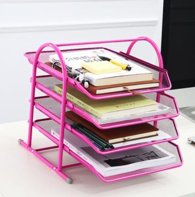 China Stocked Desk Organizer Mesh file Tray 3 Tier, Office File Organizer Storage Rack for Desk Accessories for sale