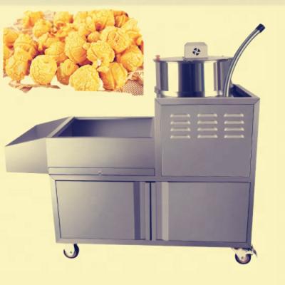 China Full Automatic Popcorn Machine Snacks Factory Gas Stainless Steel Commercial Spherical Popcorn Machine for sale