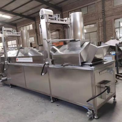 China Hotel Manufacturer Automatic Stainless Steel Belt Conveyor Belt Continuous Continuous Fryer Frying Machine for sale