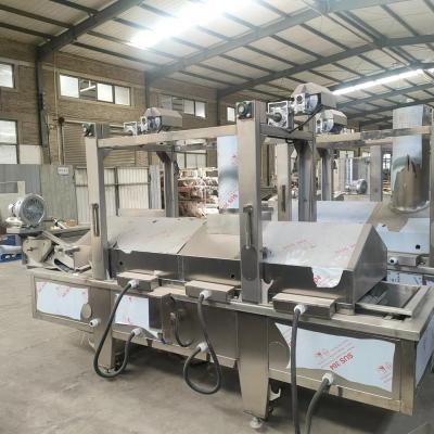 China Hotels French Fries And Potato Chips Frying Line Automatic Continuous Frying Machine for sale