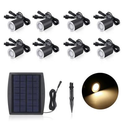 中国 6/8pcs LED Solar Powered Underground Light 32mm Solar Powered Underground Lights IP67 Solar Powered Outdoor Patio Stair Spotlight Landscaping 販売のため