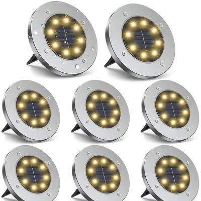 China New 8 LED Solar Garden Tree Lights Outdoor Waterproof Solar Ground Lights IP65 Landscape Sensing Lighting for Lawn Patio Pathway en venta