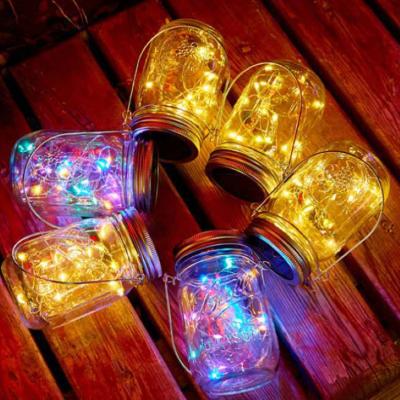 China Solar Powered Outdoor Garden 2M 20LED Outdoor Party Mason Bottle String Hang Light Wedding Christmas Night Light à venda