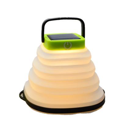 中国 Solar LED Outdoor Portable Retractable Folding Silicone Camping Light 販売のため