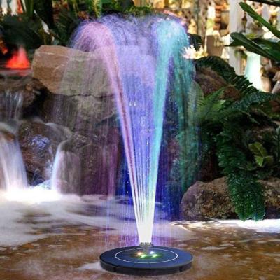 China Bird's Nest Water Fountain Colorful LED Solar Pump Lights Garden Fountain Pump Floating Pools Build Up Lawn Decor à venda