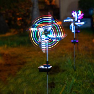 China 2pcs 32LED Street Lawn Garden Decoration Outdoor Solar Ground Light Windmill Waterproof Outdoor Solar Ground Light Yard Decoration Street Lawn Garden Yard Decoration en venta