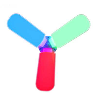 China Fashion Led Fan Blade Light RGB LED Bulb Light RGB Colorful Energy Saving Multi Color Energy Saving Deformable Lamp Foldable Light for sale