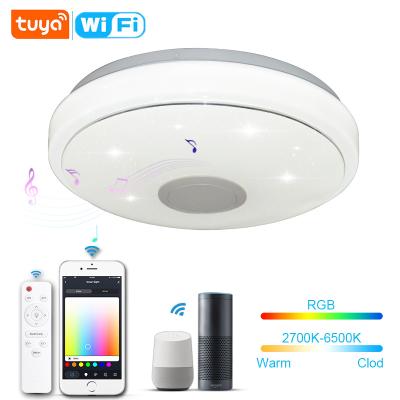 China Modern Smart LED Music Led Ceiling Light Google Assistant Alexa Voice Control App Control Remote Control for sale