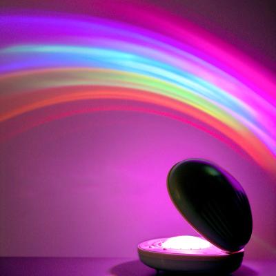 China Fashion LED Shell Shape Rainbow Night Projection Light for Christmas New Year Children's Day Valentine's Day Holiday Party Gift en venta