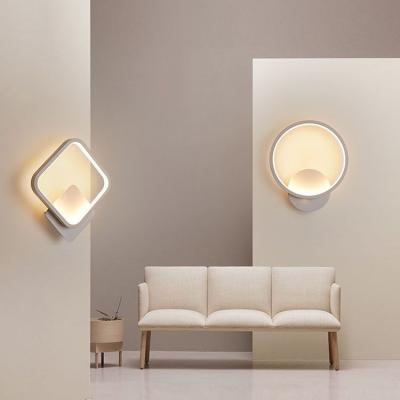 China Modern Simple Creative Acrylic Geometry Series LED Wall Light Living Room Bedroom Acrylic LED Wall Light en venta