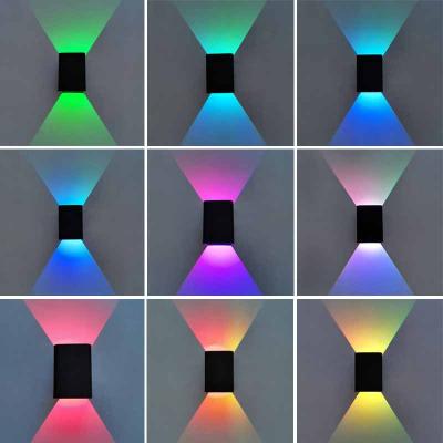 China Modern Success Led Bedside Colorful Remote Control Atmosphere Room Decor Fashion RGB Ambient Wall Light for sale