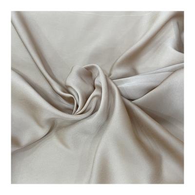 China 100% Soft Duchess Skin Fabric Satin Charmeuse Solid Peach Anti-Static Cheap Price High Quality Polyester Pajamas For Blouses for sale