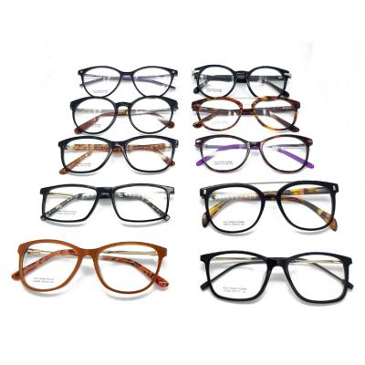 China Cost effective Factory Size Colors Randomly China Promotional Acetate Mixed Spectacles Eye Glasses Eyeglasses Optical Frames for sale