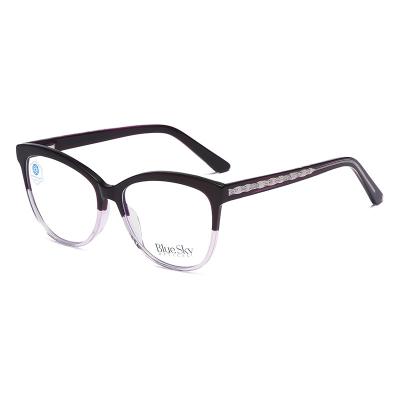 China Acetate optical frames China Manufacturers Blue Light Blocking Lens Acetate Optical Frames Eye Glass Eyeglasses for sale