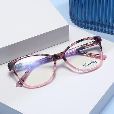 China Acetate optical frames Italy Design Acetate Square Optical Frames Anti Blue Light Glasses Eyeglass for sale