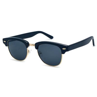 China UV Stop Men Women Acetate Half Rim Frames Flexible Hinge Metal Polarized Luxury Sunglasses for sale