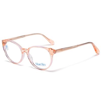 China Acetate optical frames New Design Man Designer Eyeglass Fashion Optical Frame White Spec Large Round Clear Girl Woman Retro Acetate Eyewear for sale