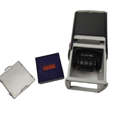 China Office Business 2 Color Stamp Pads Date Stamps Laser Engraving Self Ink 2 Color Rubber Stamps for sale