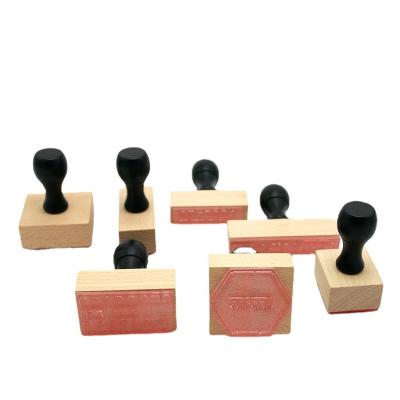 China Office Custom Stamps Child Wood Rubber Alphabet Animal Lettering Handle Wooden Stamp for sale