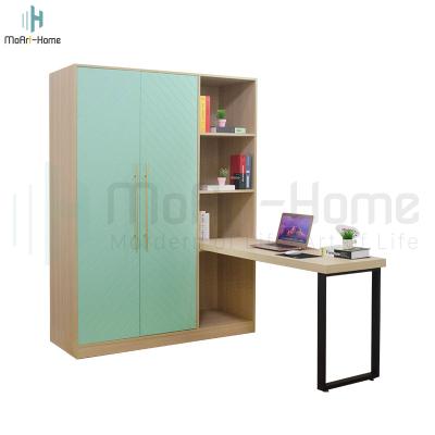 China Eco-friendly Good Quality Multifunctional Study Home Office Desk with Wardrobe and Shelf for sale