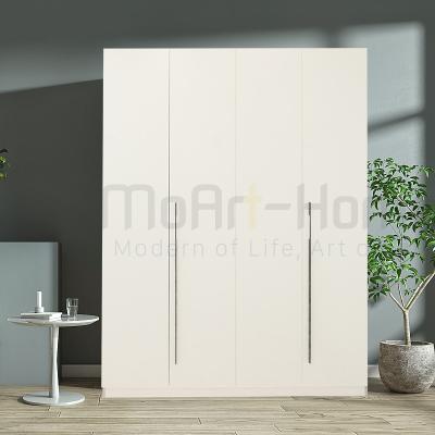 China Eco-friendly White Wooden Door Cabinet Solid Wardrobe For Hotel Room Customized for sale