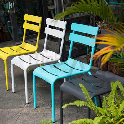 China eco-friendly outdoor garden aluminum chair for restaurant dining for sale