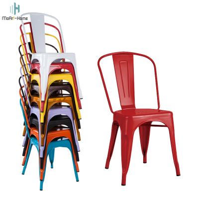 China Eco - Friendly Durable Vintage Design Wrought Iron Chair With High Backrest For Cafe Restaurant for sale