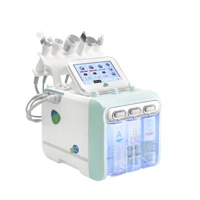 China Pigment Removal 7 Inch Screen 6 In 1 Hydrogen H2O2 Oxygen Small Bubble Facial Machine for sale