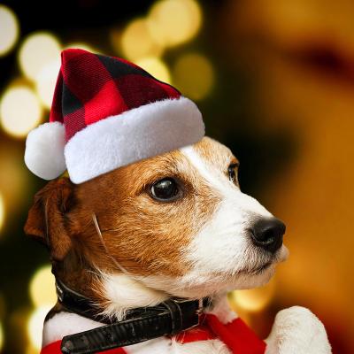 China Christamas Decoration Hot Selling Christmas Santa Dog Hat Novelty Christmas Hat Xmas Hats for Dogs Pets Party Holiday Gift for sale