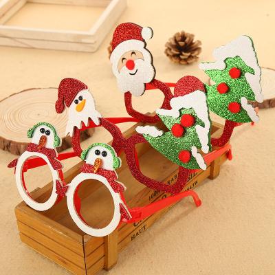 China Festival Stuff New Christmas decorated glasses cartoon children's Christmas gifts holiday supplies party creative glasses frames for sale