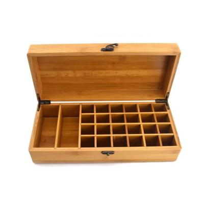 China Eco-friendly Bamboo Spice Box Tea Oil Storage Handmade Wooden Storage Racks Essential Gift Box for sale