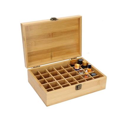 China Handmade Natural Custom Packaging Box Nail Polish Oils Display Stands Storage Case Bamboo Essential Oil Box for sale