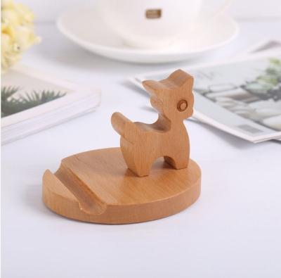 China Adjustable Bamboo Wooden Smart Desktop Phone Stand Tablet Mobile Phone Charging Dock for sale