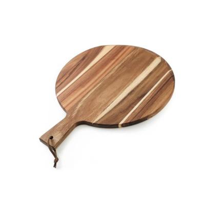 China Home Hotel Rastaurant Premium Wooden Serving Tray With Handle Acacia Pizza Skin Large Pizza Paddle Wooden Cutting Board for sale