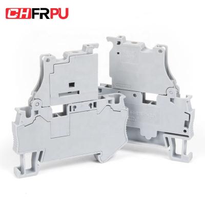 China CHFRPU ST4-HESI/ST-4RD 4mm2 DIN Spring Fuse Terminal Block Brass Rail Combo Terminal Block for sale