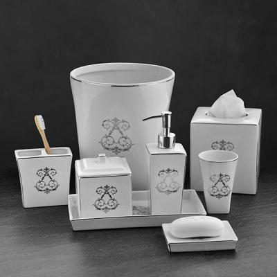 China Sustainable White Porcelain Bathroom Set for sale